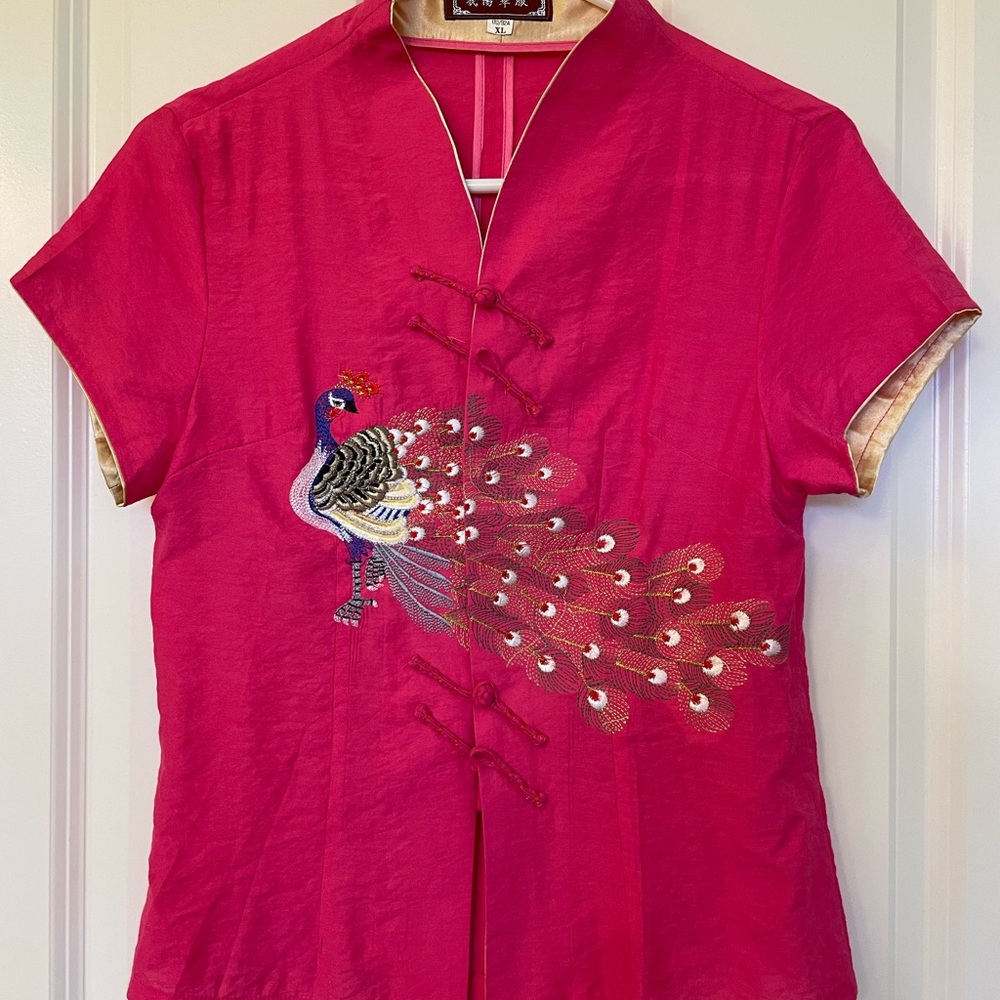 Elegant Pink Embroidered Top